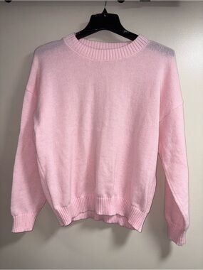 Everyday Crewneck Sweater in Light Pink